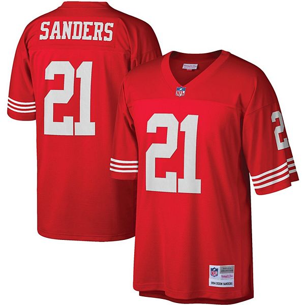 Men's Mitchell & Ness Deion Sanders Scarlet San Francisco 49ers Legacy  Replica Jersey