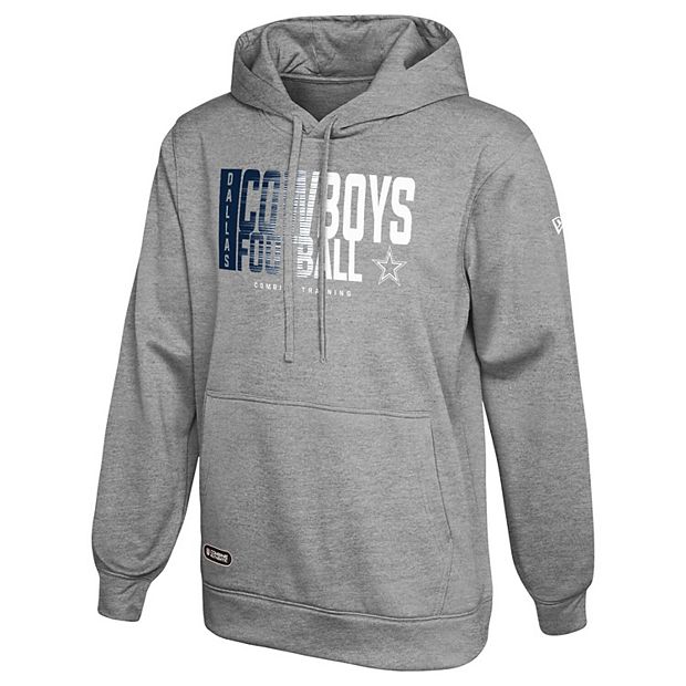 Men's New Era Heathered Gray Dallas Cowboys Combine Authentic Game On  Pullover Hoodie