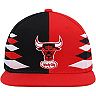 Men's Mitchell & Ness Black/Red Chicago Bulls Hardwood Classics Diamond Cut Snapback Hat