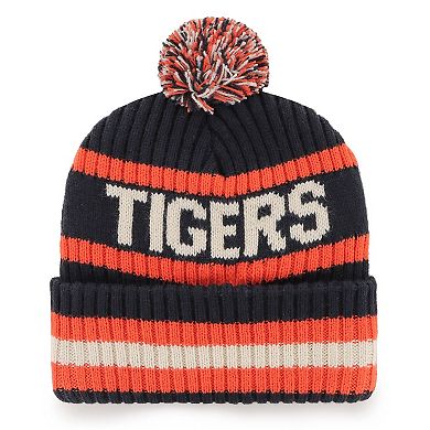 Men's '47 Navy Detroit Tigers Bering Cuffed Knit Hat with Pom