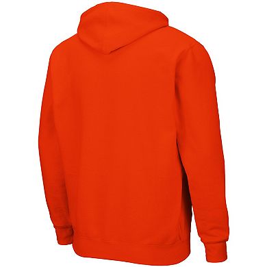 Men's Colosseum Orange Clemson Tigers Arch & Logo 3.0 Full-Zip Hoodie