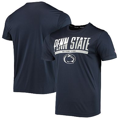 Men's Champion Navy Penn State Nittany Lions Wordmark Slash T-Shirt
