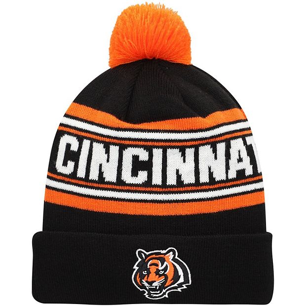 Cincinnati Bengals Youth Tailgate Cuffed Knit Hat with Pom - Black