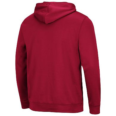 Men's Colosseum Crimson Washington State Cougars Lantern Pullover Hoodie