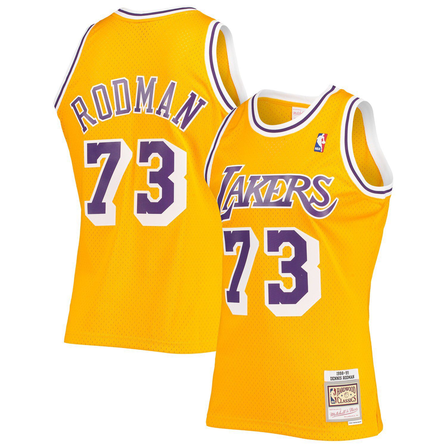 Dennis Rodman Chicago Bulls Mitchell & Ness Hardwood Classics Tie-Dye Name  & Number Tank Top - Black/Red