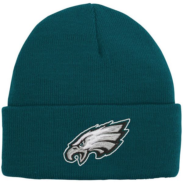 Youth Midnight Green Philadelphia Eagles Basic Cuffed Knit Hat