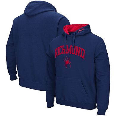 Men's Colosseum Navy Richmond Spiders Arch and Logo Pullover Hoodie
