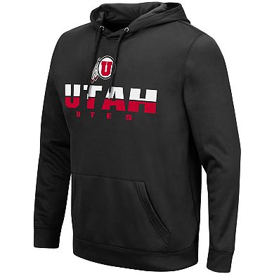 Men's Colosseum Black Utah Utes Lantern Pullover Hoodie