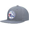 Men's Mitchell & Ness Charcoal Philadelphia 76ers Central Snapback Hat