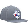 Men's Mitchell & Ness Charcoal Philadelphia 76ers Central Snapback Hat