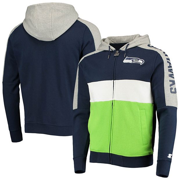 Seattle Seahawks Color Block Men's Nike NFL Pullover Hoodie.