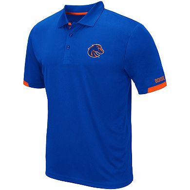Men's Colosseum Royal Boise State Broncos Logo Santry Polo