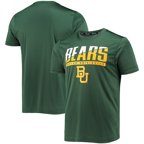 Men's Champion Green Baylor Bears Wordmark Slash T-Shirt