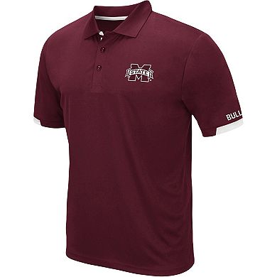 Men's Colosseum Maroon Mississippi State Bulldogs Santry Lightweight Polo