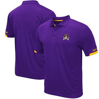 Men's Colosseum Purple ECU Pirates Logo Santry Polo