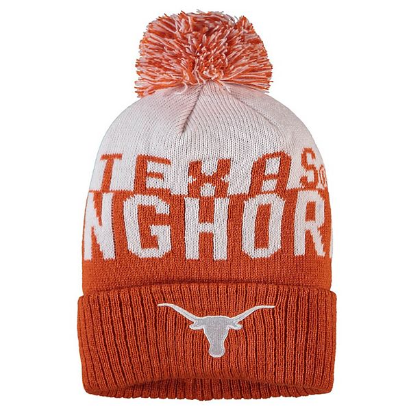 Youth Texas Orange Texas Longhorns Jacquard Cuffed Pom Knit Hat