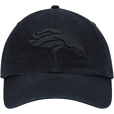 Men's '47 Black Denver Broncos Team Tonal Clean Up Adjustable Hat