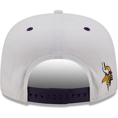Men's New Era White/Purple Minnesota Vikings Sparky Original 9FIFTY Snapback Hat