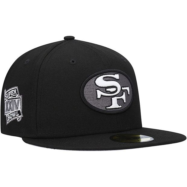 Men's San Francisco 49ers New Era Black on Black Alternate Logo 59FIFTY  Fitted Hat