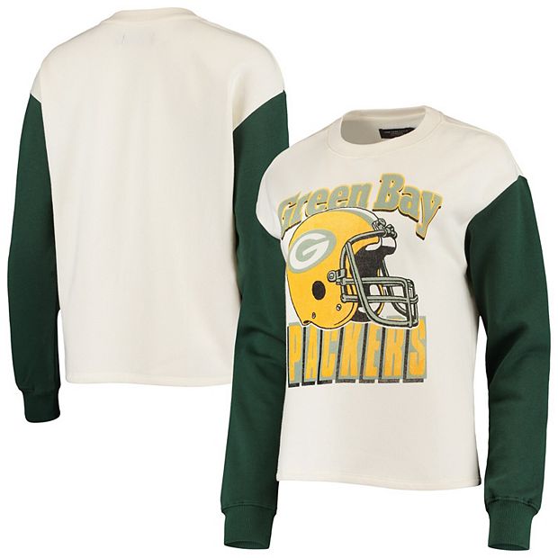 Junk Food Green Bay Packers Contrast Crew Neck Sweatshirt