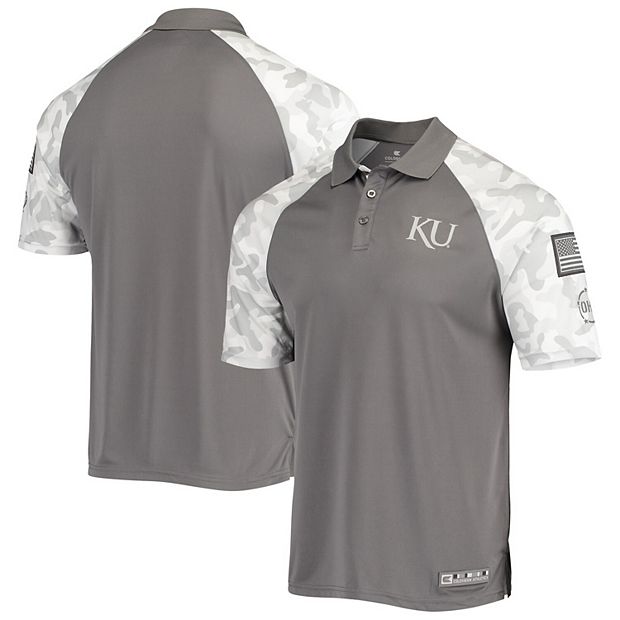 Kansas Jayhawks Colosseum OHT Military Appreciation Camo Raglan Long Sleeve  T-Shirt - Black