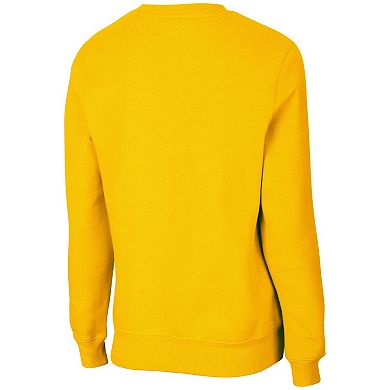 Women's Colosseum Maize Michigan Wolverines Campanile Pullover Sweatshirt