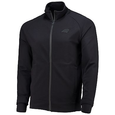 Men's 5th & Ocean by New Era Black Carolina Panthers 5th Raglan Tri-Blend Full-Zip Jacket