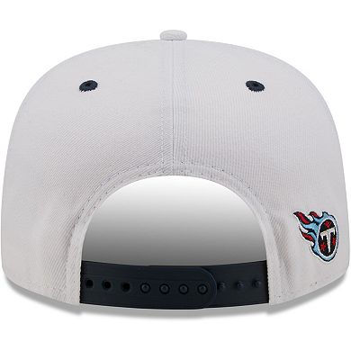 Men's New Era White/Navy Tennessee Titans Sparky Original 9FIFTY Snapback Hat