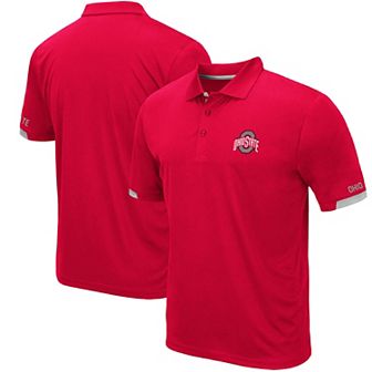 Men's Colosseum Scarlet Ohio State Buckeyes Santry Lightweight Polo