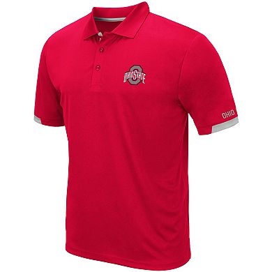 Men's Colosseum Scarlet Ohio State Buckeyes Santry Lightweight Polo