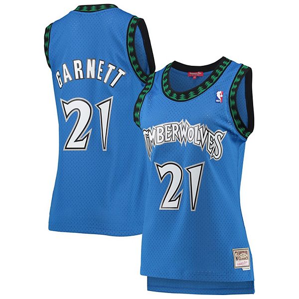 Women's Mitchell & Ness Kevin Garnett Blue Minnesota Timberwolves Hardwood  Classics Swingman Jersey