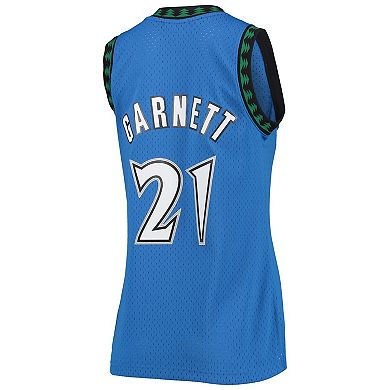 Women's Mitchell & Ness Kevin Garnett Blue Minnesota Timberwolves Hardwood Classics Swingman Jersey