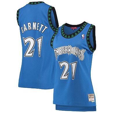 Women's Mitchell & Ness Kevin Garnett Blue Minnesota Timberwolves Hardwood Classics Swingman Jersey