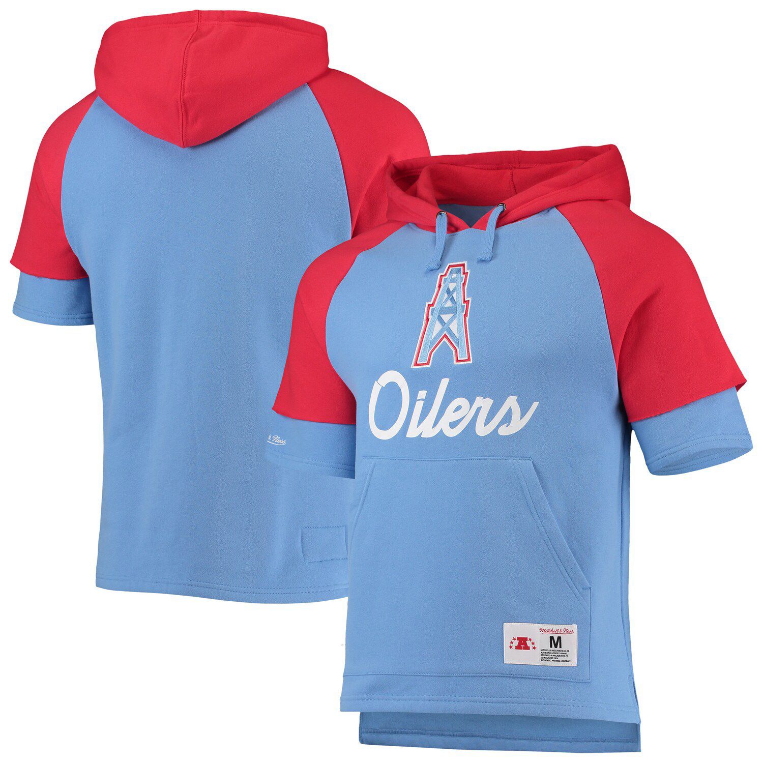 Men's Mitchell & Ness White Houston Oilers Classic Helmet Pullover Hoodie