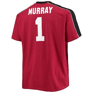 Men's Fanatics Branded Kyler Murray Cardinal Arizona Cardinals Big & Tall Sleeve Panel Player Name & Number T-Shirt