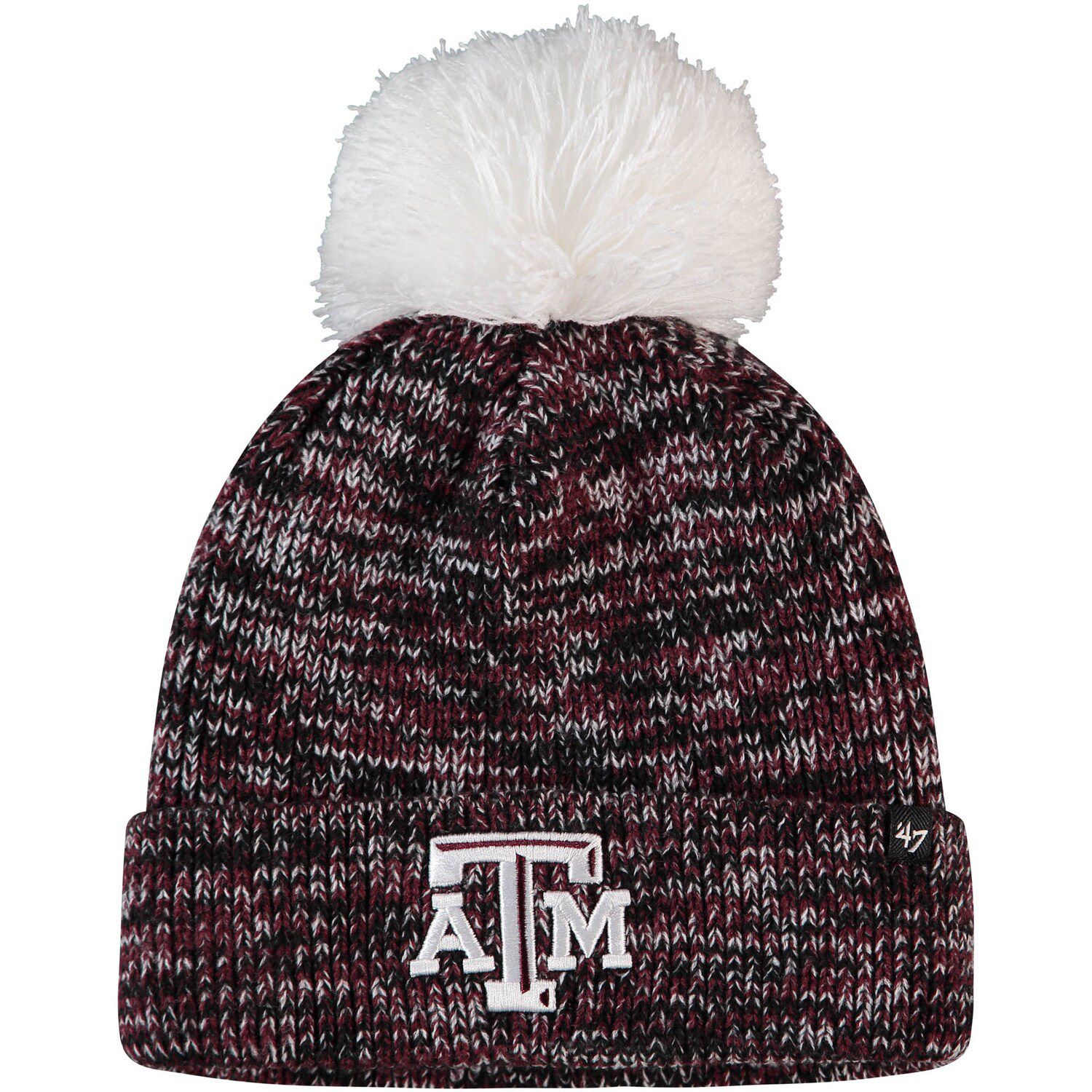 Image for Unbranded Women's '47 Maroon Texas A&M Aggies Triple Cross Cuffed Knit Hat with Pom at Kohl's.