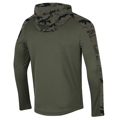 Men's Under Armour Olive Auburn Tigers Freedom Quarter-Zip Pullover Hoodie