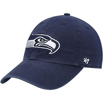 Youth '47 College Navy Seattle Seahawks Logo Clean Up Adjustable Hat