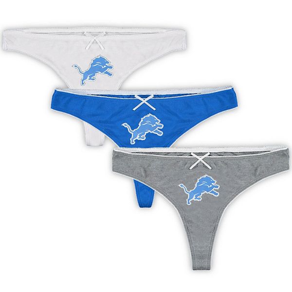 Women's Concepts Sport Black Detroit Lions Solid Logo Thong