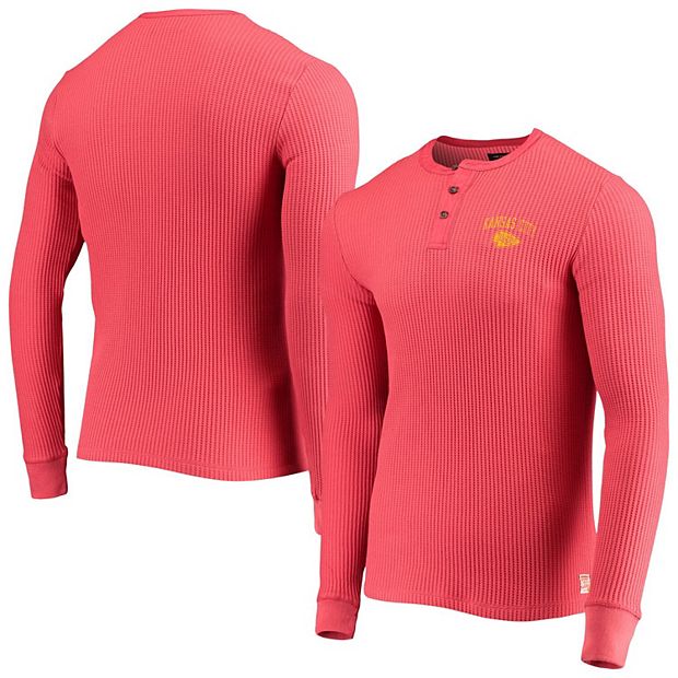 Men's Junk Food Red Kansas City Chiefs Thermal Henley Long Sleeve T-Shirt