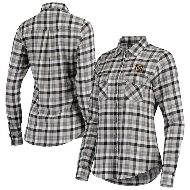 Antigua Green Bay Packers Black/Gray Carry Long Sleeve Button-Up Shirt