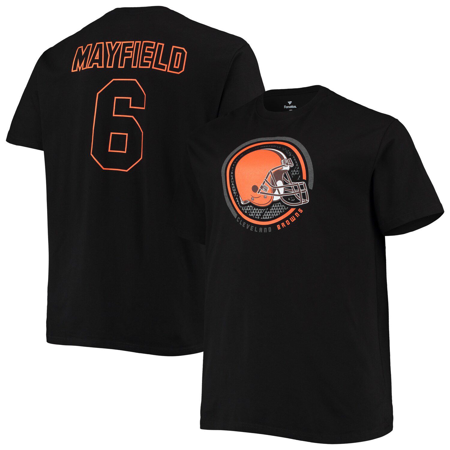 Fanatics Branded Men's Big and Tall Baker Mayfield Brown Cleveland Browns Player Name Number T-Shirt - Brown