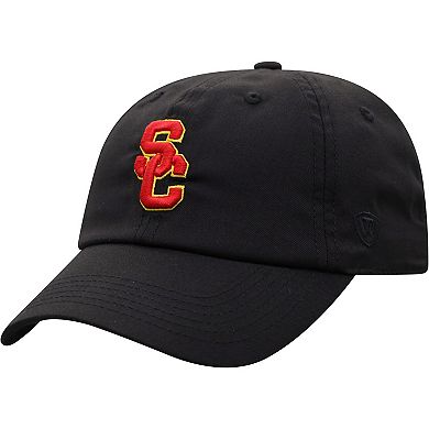 Men's Top of the World Black USC Trojans Staple Adjustable Hat