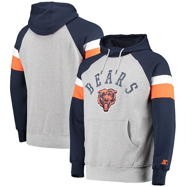 Men's Gray, Navy Chicago Bears Rugby Long Sleeve Polo