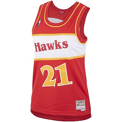 Women's Mitchell & Ness Dominique Wilkins Red Atlanta Hawks Hardwood Classics Swingman Jersey