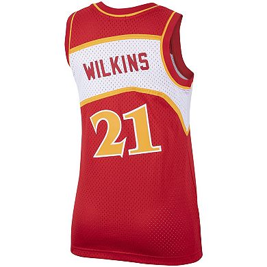 Women's Mitchell & Ness Dominique Wilkins Red Atlanta Hawks Hardwood Classics Swingman Jersey