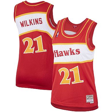 Women's Mitchell & Ness Dominique Wilkins Red Atlanta Hawks Hardwood Classics Swingman Jersey
