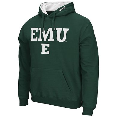 Men's Colosseum Green Eastern Michigan Eagles Arch and Logo Pullover Hoodie