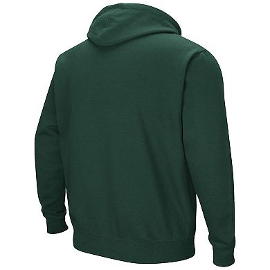 Men's Colosseum Green Eastern Michigan Eagles Arch and Logo Pullover Hoodie