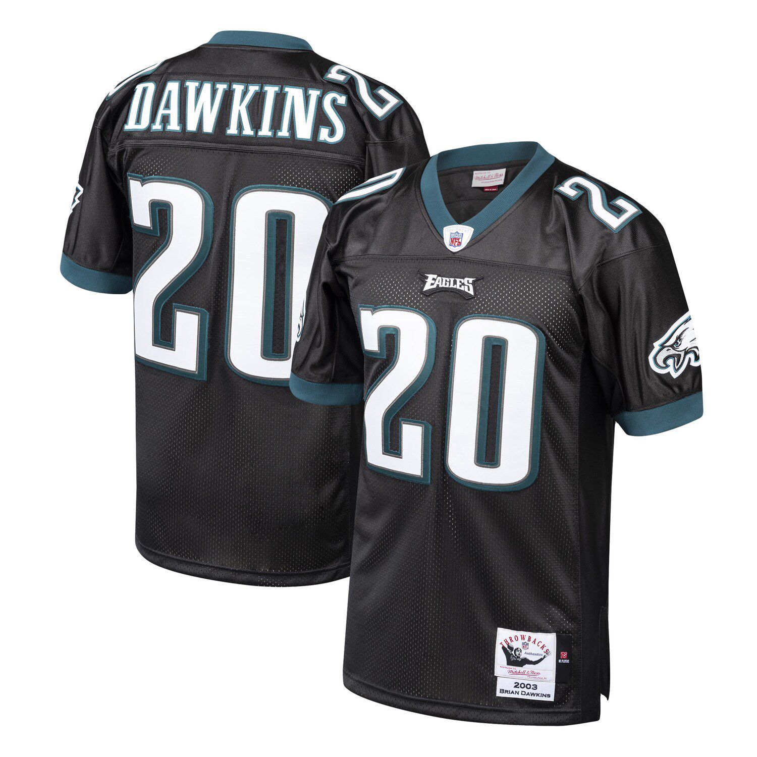 Brian Dawkins Philadelphia Eagles Mitchell & Ness Youth Retired Retro Player Name Number T-Shirt - Black